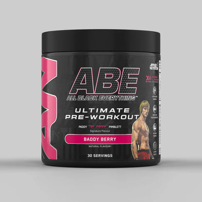 Tub of ABE Ultimate Pre-Workout from Applied Nutrition in the flavour Baddy Berry