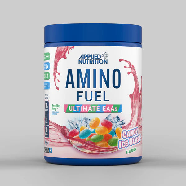 Tub Of Amino Fuel Ultimate EAAs From Applied Nutrition in the flavour Candy Ice Blast