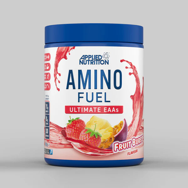 Tub Of Amino Fuel Ultimate EAAs From Applied Nutrition in the flavour Fruit Burst