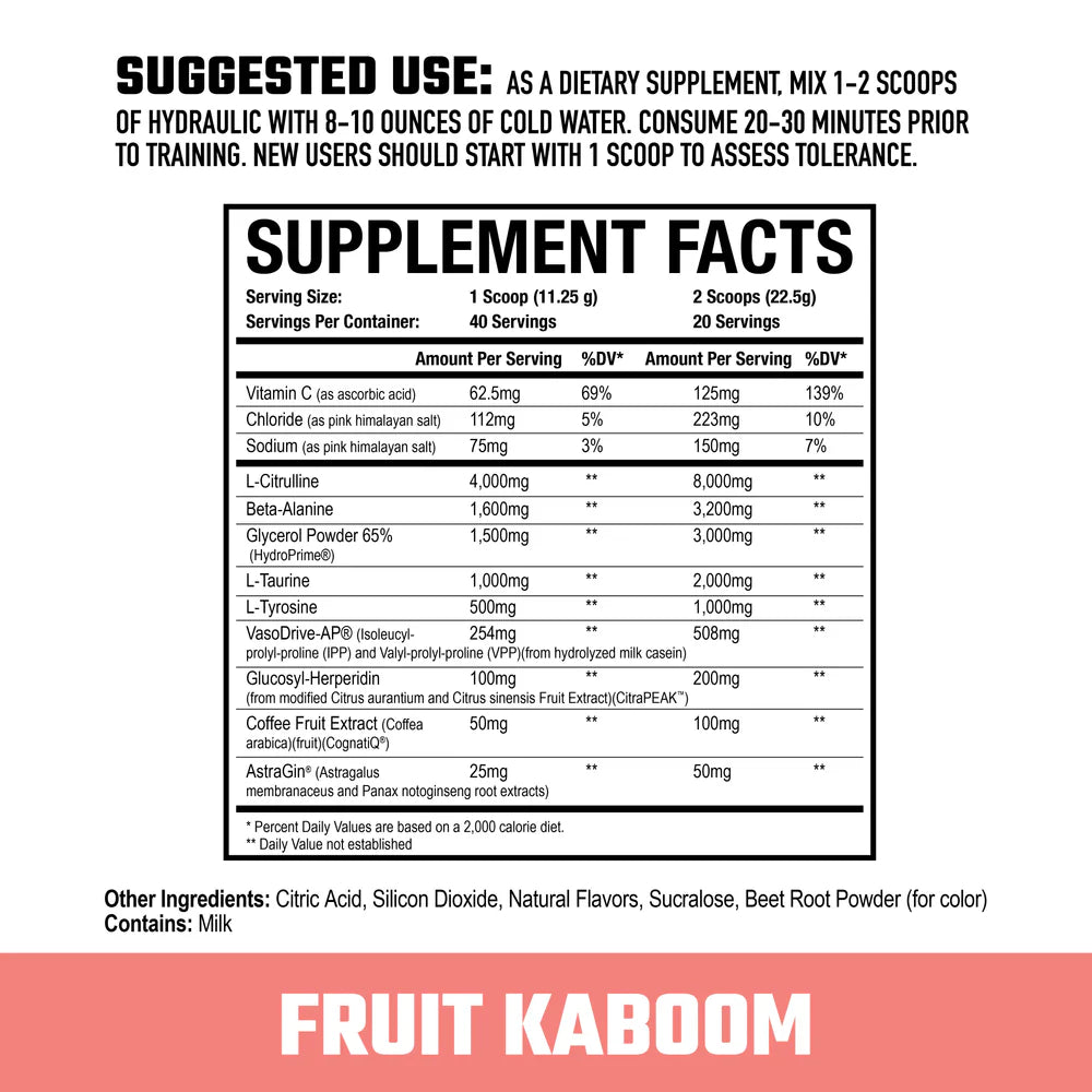 Hydraulic V2 Non-Stim Pre-Workout