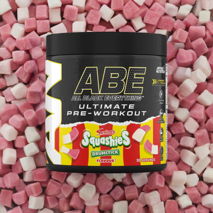 Tub of ABE Ultimate Pre-Workout from Applied Nutrition in the flavour Squashies